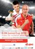 E.ON Junior Cup 2013 21. dubna, 9:00-17:00, Bechyně - městský stadion