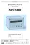 SYN 5200. SYNCHROTACT 5 Návod k obsluze. abb. Verze programového vybavení: V1.4 V1.4.1. ABB Switzerland Ltd. 3BHS109761 CZ1 cz B 1