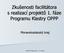 Zkušenosti facilitátora s realizací projektů 1. fáze Programu Klastry OPPP. Moravskoslezský kraj