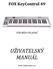 FOX KeyControl 49 USB MIDI OVLADAČ UŽIVATELSKÝ MANUÁL. 2012 Audio Partner s.r.o.