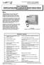 Ú vod. Vlastnosti a výhody. Sekce katalogu Regulátory rychlosti ventilátorů Informace o výrobku P255MM/ML Datum vydání 0503/0503CZ Rev.