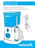 Návod Manuál pro profesionální ústní sprchu Waterpik Water Flosser WP-250/260/300