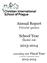 Annual Report. School Year 2013-2014