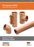 Srpen 2013. KG-Systém (PVC) Kanalizační trubky a tvarovky. Katalog výrobků Technický manuál