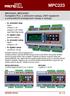 MPC223. MPC223AC, MPC223DC Kompaktní PLC, s reléovými výstupy, 230V napájením a univerzálními analogovými vstupy a výstupy. 6x univerzální vstup