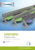 UNIFORM. Podlahové lišty. Technická příručka. Systém podlahových lišt / ztraceného bednění. Verze: CZ 12/2015