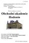 Školní vzdělávací program Obchodní akademie Hodonín