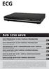 DVD 3250 HPVR DVD PŘEHRÁVAČ S DVB-T MPEG4 PŘIJÍMAČEM NÁVOD K OBSLUZE DVD PREHRÁVAČ S DVB-TMPEG4 PRIJÍMAČOM NÁVOD NA OBSLUHU