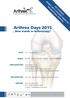 Arthrex Days 2015 New trends in Arthroscopy