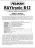 RAYtronic B12. Návod k obsluze Operating Instructions