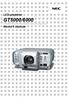 LCD projektor GT5000/6000. Návod k obsluze