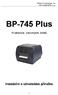 BP-745 Plus Tiskárna čárových kódů Instalační a uživatelská příručka