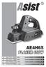 AE4H65 PLANER 650W 11-16 17-23. CZ ELEKTRICKÝ HOBLÍK 650W - Návod k obsluze 4-10. H ELEKTROMOS GYALU 650W - Kezelési utasítas