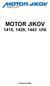 MOTOR JIKOV 1415, 1429, 1443 UNI