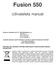Fusion 550. Uživatelský manuál. Informace pro uživatele k likvidaci elektrických a elektronických zařízení (domácnosti)