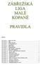 PRAVIDLO 3: POČET HRÁČŮ 1) Hrají dvě mužstva v každém nejvíce šest hráčů, z nichž jeden musí být brankář (5+1). 1