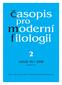 časopis moderní filologii