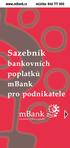 Sazebník bankovních poplatků mbank pro podnikatele