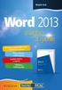 snadno a rychle Word 2013 Novinky programu Word 2013 a nastavení programu Písmo, odstavec a jejich úpravy Grafické objekty v souboru
