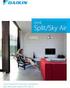 Ceny a technické informace o produktech Split, Multi Split a Sky Air Ceník. Split, Sky Air
