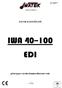 IČO: Ledeč nad Sázavou NÁVOD K POUŽÍVÁNÍ IWA EDI. přístroj pro výrobu demineralizované vody