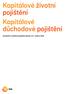 Kapitálové životní pojištění Kapitálové důchodové pojištění. Sazebník a přehled poplatků platný od 1. dubna 2016