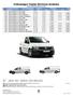Volkswagen Caddy Skriňová dodávka Cenník vozidiel pre modelový rok 2017