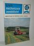 Mechanizace zemědělství - Zvláštní vydání