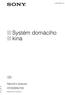 (1) Systém domácího kina. Návod k obsluze HT-DDWG Sony Corporation