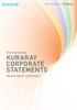 Díl k uložení. Dodatek ke zpravodaji Kuraray. Firemní prohlášení KURARAY CORPORATE STATEMENTS. Mission, Values, Commitment