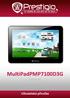 MultiPadPMP7100D3G Tablet PC. Uživatelská příručka. UŽIVATELSKÁ PŘÍRUČKA MultiPad PMP7100D3G 1