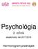 Psychológia. 2. ročník. Harmonogram prednášok. akademický rok 2017/2018