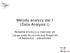 Metody analýzy dat I (Data Analysis I) Rozsáhlé struktury a vlastnosti sítí (Large-scale Structures and Properties of Networks) - pokračování