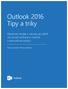 Outlook 2016 Tipy a triky