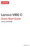 Lenovo VIBE C. Quick Start Guide. Lenovo A2020a40. English/Čeština