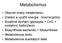 Metabolismus. - soubor všech chemických reakcí a příslušných fyzikálních procesů, které souvisejí s aktivními projevy života daného organismu