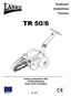 Drážkovač Grabenfräse Trencher TR 50/6. Katalog náhradních dílů Ersatzteilkatalog Spare parts catalogue