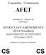 Committee / Commission AFET. Meeting of / Réunion du 02/09/2013. BUDGETARY AMENDMENTS (2014 Procedure) AMENDEMENTS BUDGÉTAIRES (Procédure 2014)