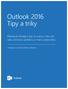 Outlook 2016 Tipy a triky