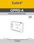 GPRS-A. Univerzální monitorovací modul. Firmware verze 1.00 gprs-a_cz 04/18