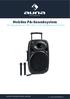 Mobiles PA-Soundsystem PA reproduktor BT MP3 AUX 2 UHF bezdrátové mikrofony
