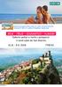 ITÁLIE CESANATICO VLAKEM Týdenní pobyt u moře s polopenzí V ceně výlet do San Marino