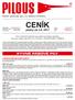 CENÍK. platný od Ceny a obchodní podmínky jsou platné pro Českou republiku, ceny jsou uvedeny bez DPH 21%, FCA Brno ZÁRUČNÍ DOBA 15 MĚSÍCŮ