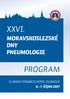 XXVI. MORAVSKOSLEZSKÉ DNY PNEUMOLOGIE PROGRAM