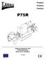 Predator Predator Predator P75R. Katalog náhradních dílů Ersatzteilkatalog Spare parts catalogue