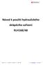 Návod k použití hydraulického sklápěcího zařízení RLH168/AB
