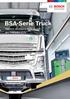 BSA-Serie Truck. Válcové zkušebny brzd Bosch pro nákladní auta. Květen