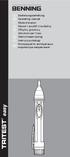 TRITEST easy. DBedienungsanleitung. F Mode d emploi. I Istruzioni per l uso. Operating manual. Návod k použití zkoušečky Οδηγίες χρήσεως