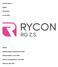 Výroční zpráva. spolku RG RYCON. za rok Obsah: Základní údaje o Spolku RG RYCON. Činnost Spolku v roce Zpráva o hospodaření v roce 2016