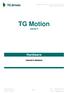 TG Motion verze 4 Hardware návod k obsluze